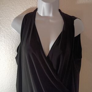 DKNY Elegant Black Dress L/S Shoulder Cut-outs sz Large